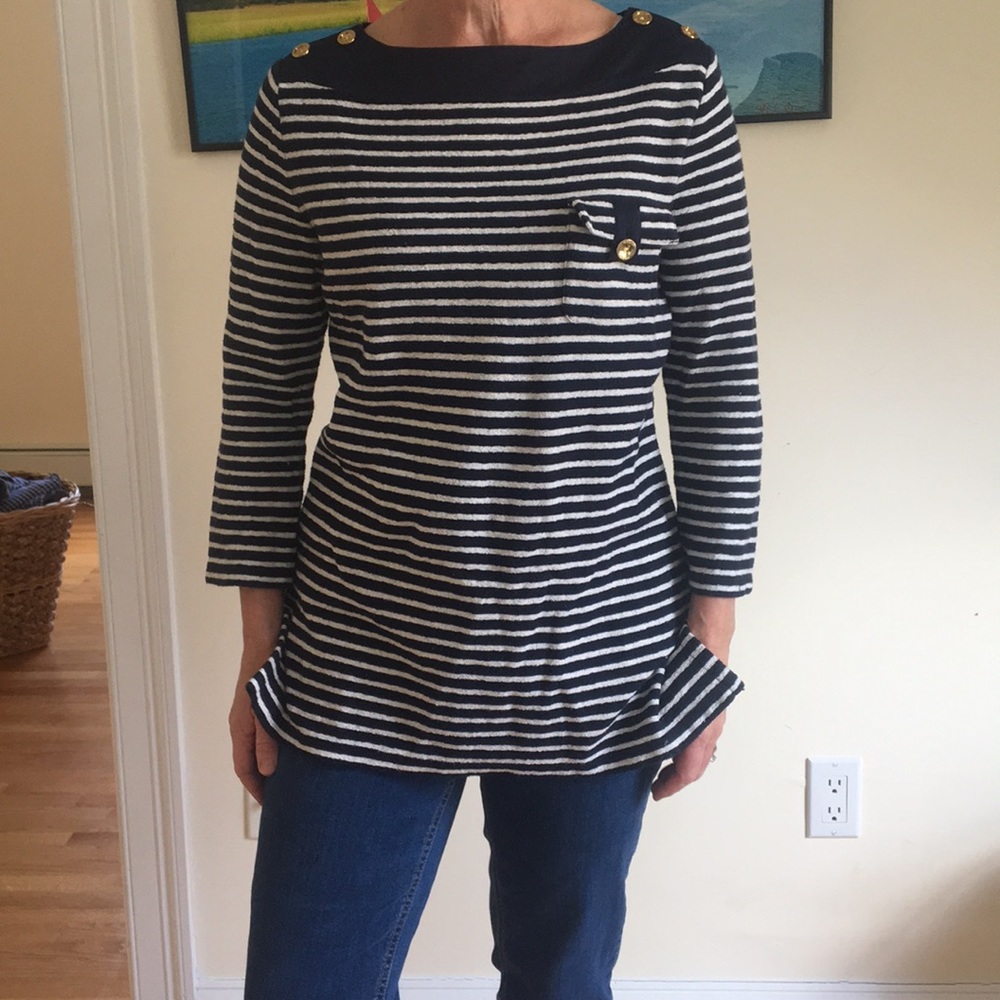 Tory Burch Nautical Striped Shirt